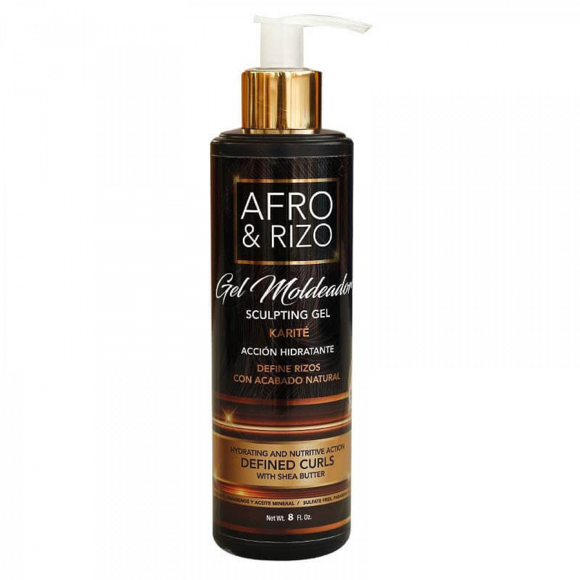 Afro & Rizo Gel Moldeador 8oz / 236ml (Sculpting gel) DominicanCurls 